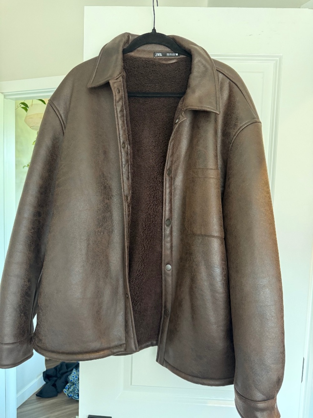 Zara faux leather jacket